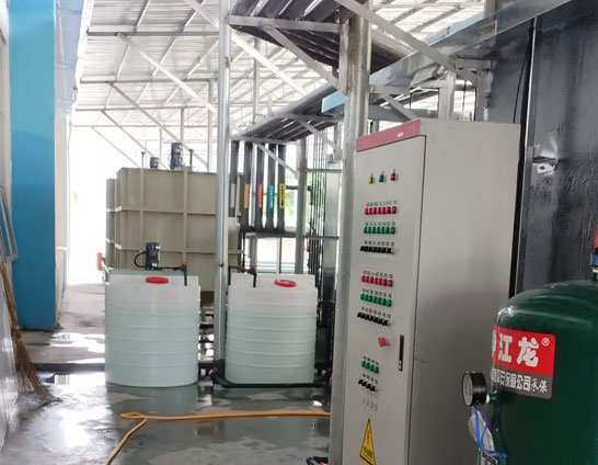 貴港某電子廠廢水處理工程現(xiàn)場(chǎng)